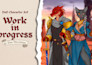 create dnd character art, fantasy character illustration and concept art